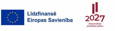 Logo: Līdzfinansē Eiropas Savienība un Nacionālais attīstības plāns 2027